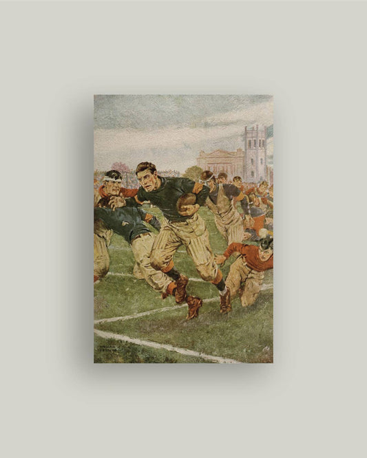 Vintage Football Player Antique Artist Board