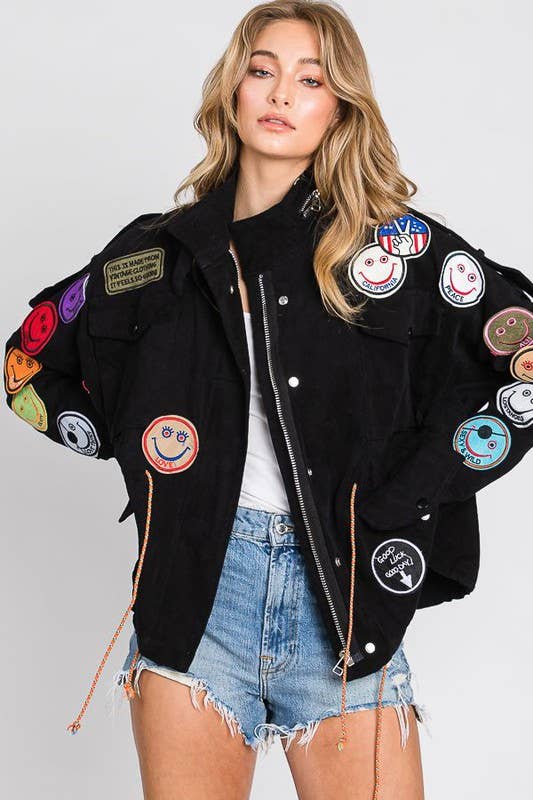 Smile Patchwork Jacket