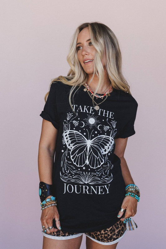 Take The Journey Tee - Vintage Black