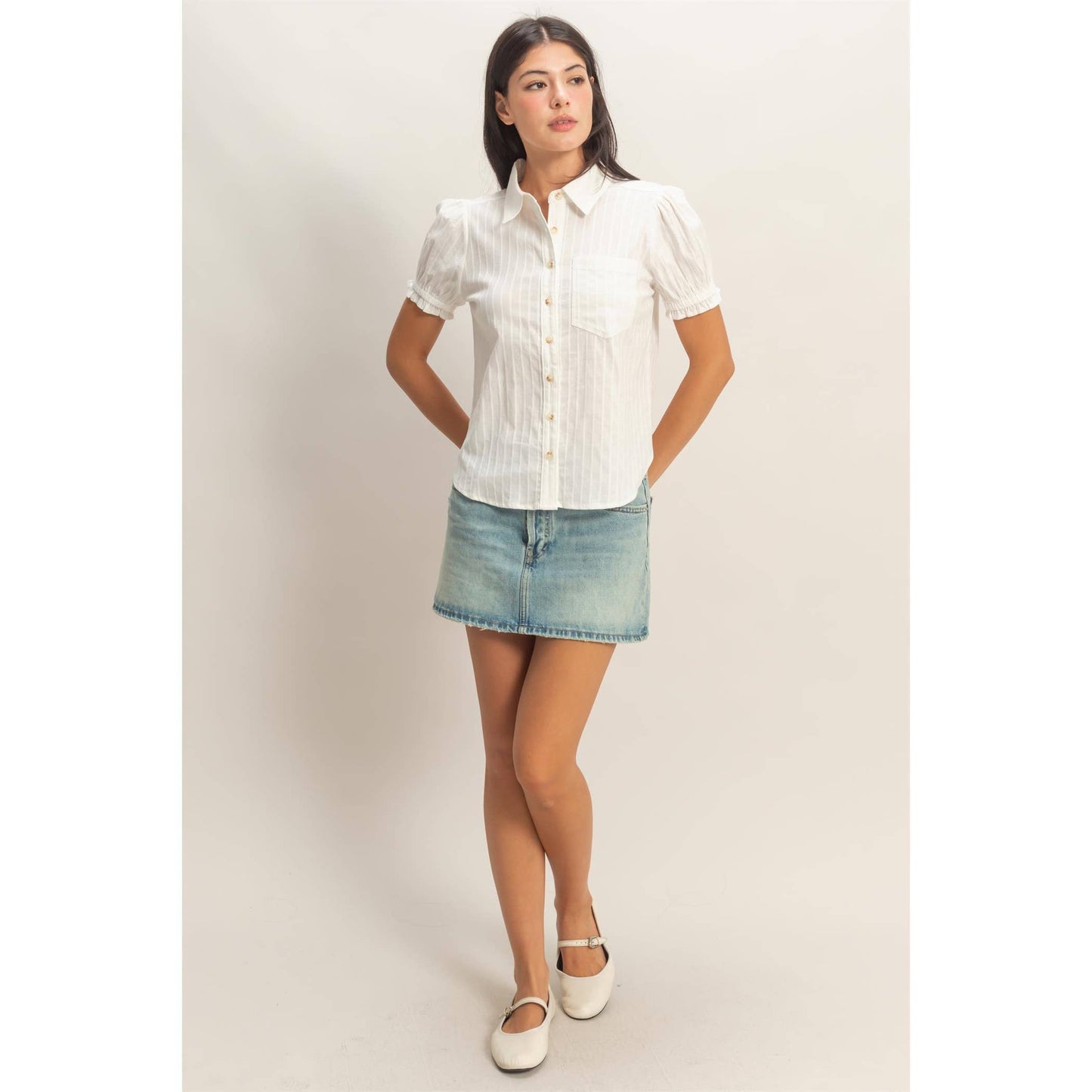 Button-Up Short Sleeve Shirt