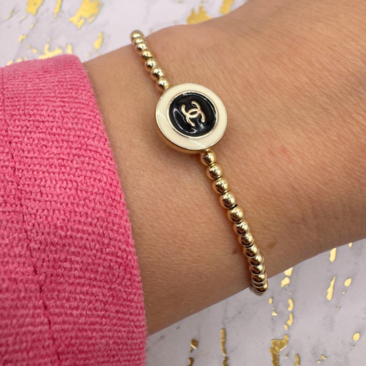 14K GF 3mm Beaded Bracelet