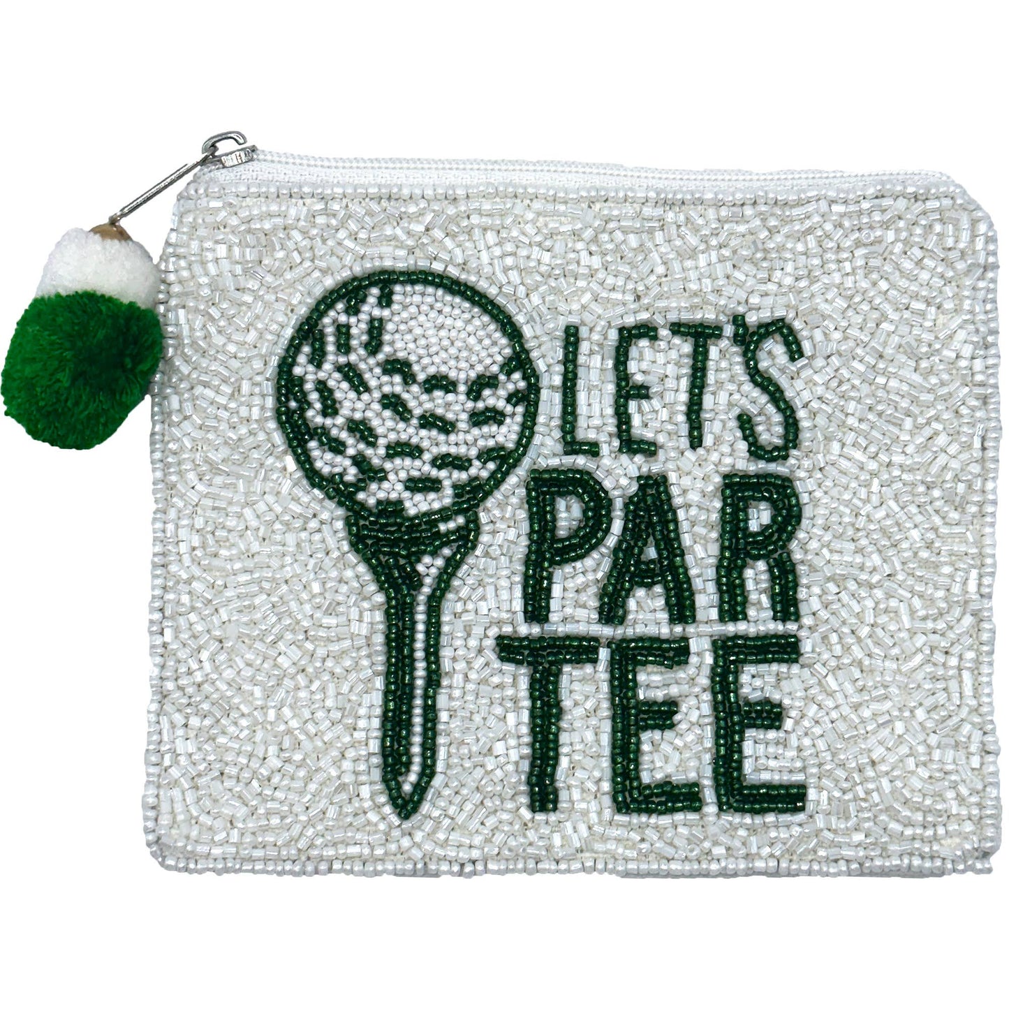 LET'S PAR TEE BEADED COIN POUCH