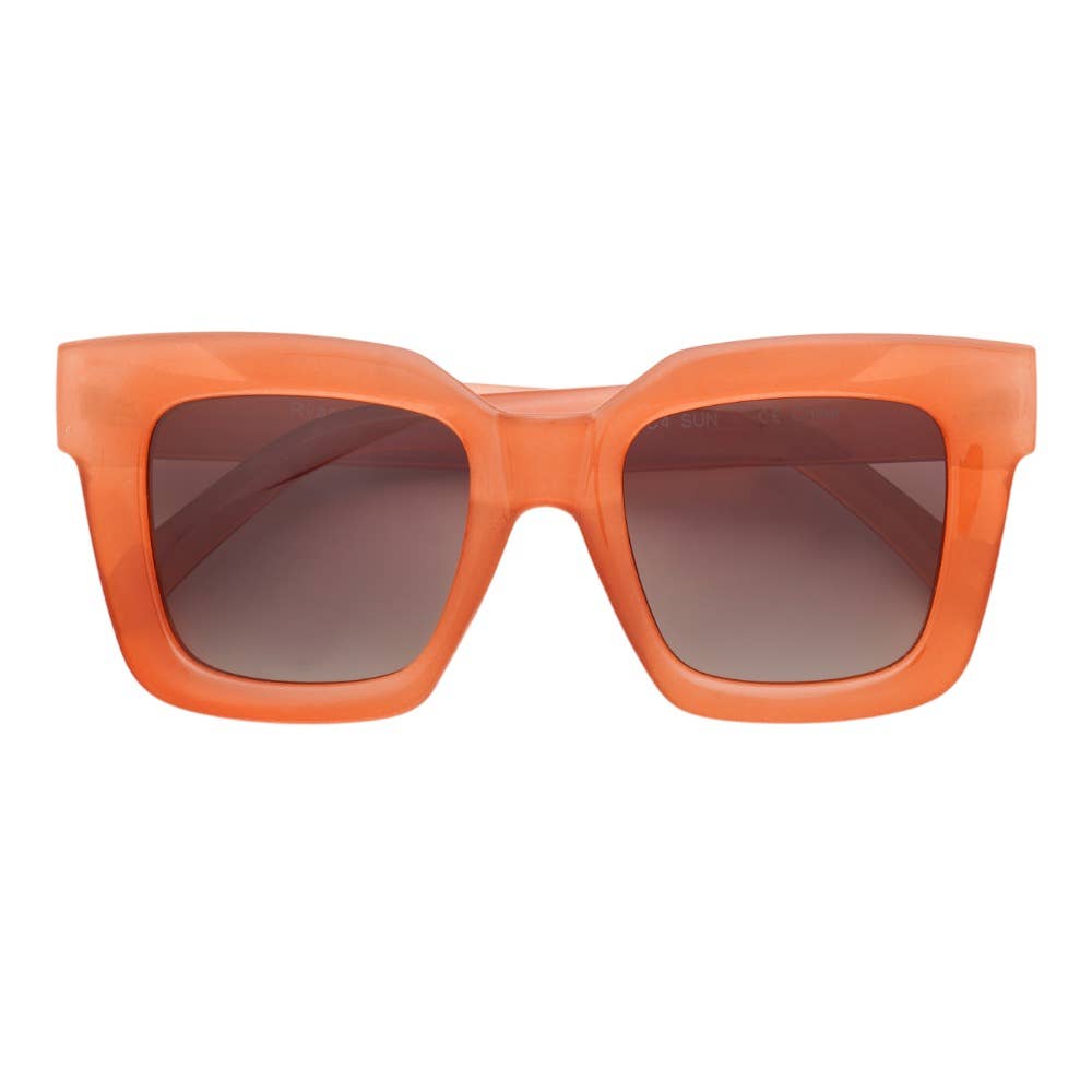 Ellie | Transparent Burnt Orange | Brown Lens