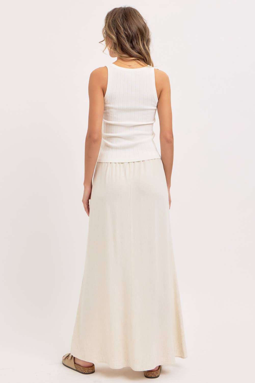 LINEN PULLOVER MAXI SKIRT