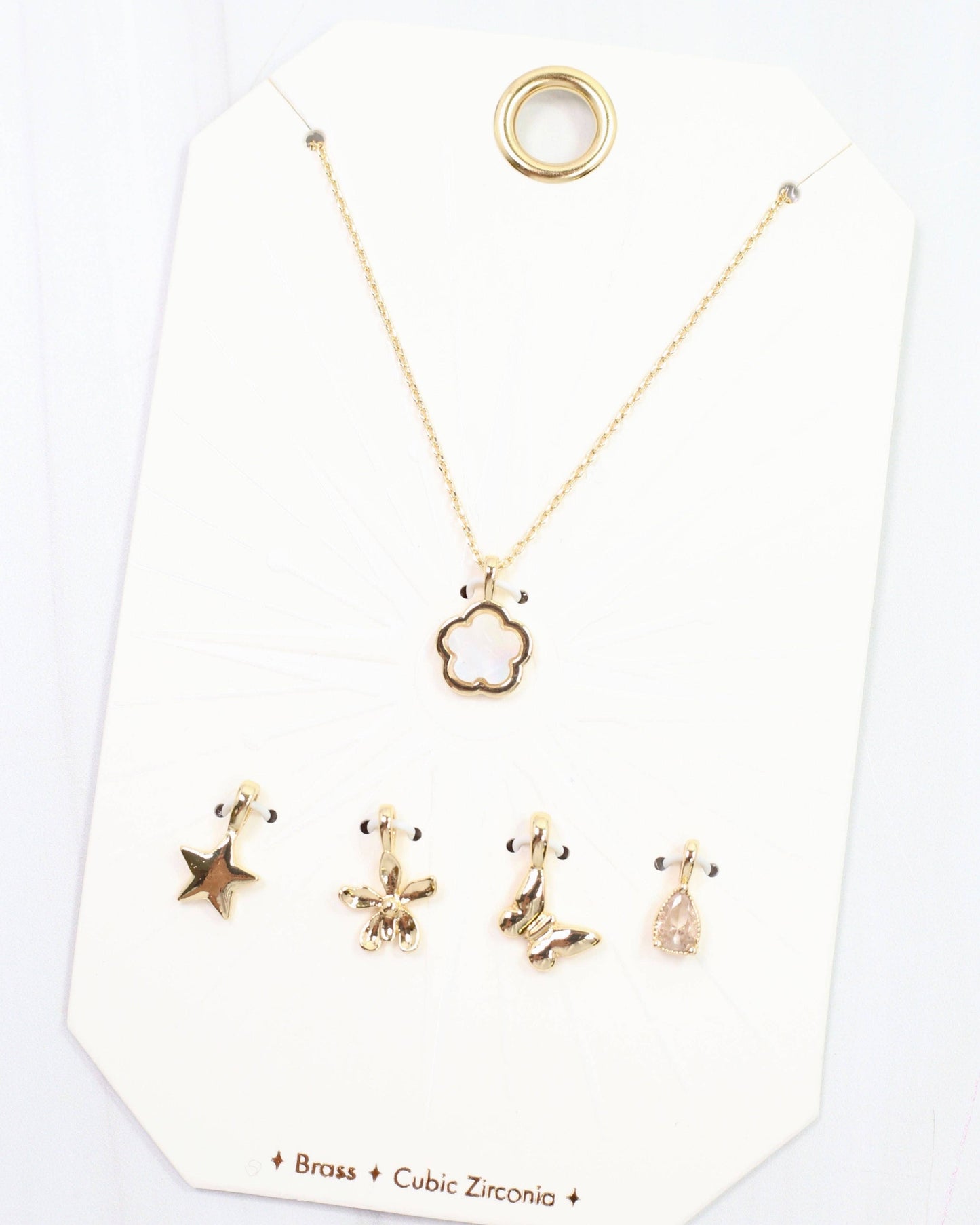Lucky Stars Charm Necklace Set Gold