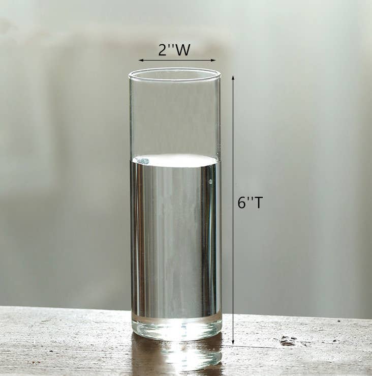 Glass Bud Vases, Light weight GlassVases, Bud Cylinder Vases