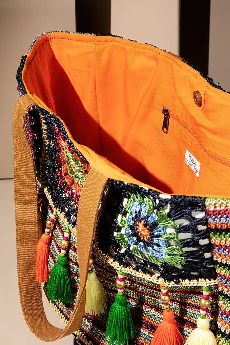 Hand Crochet Mumbai Garden Shoulder Bag