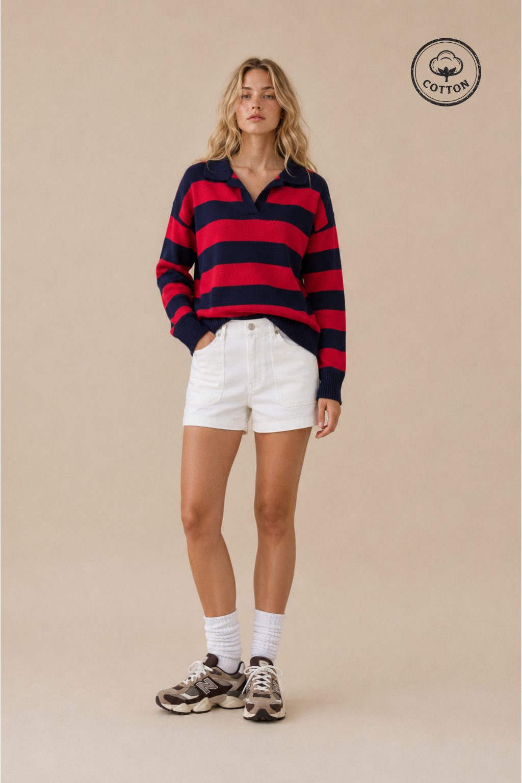 Vintage Rugby Stripe Knit Polo