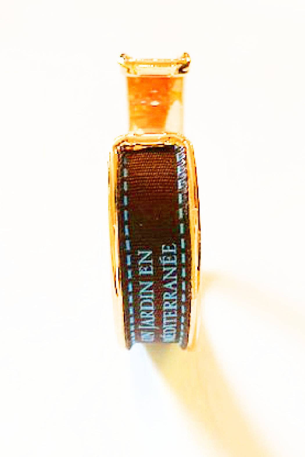 Upcycled  Hermes Brown and Blue Ribbon Cuff Bracelet