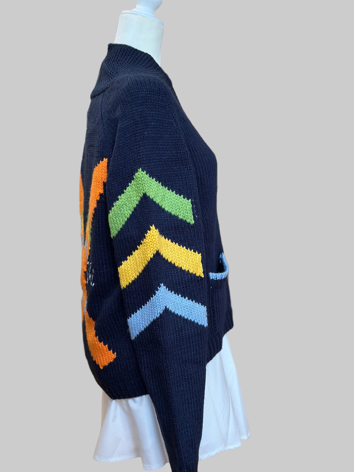 New Apres X Ski Varsity Cardigan in Navy