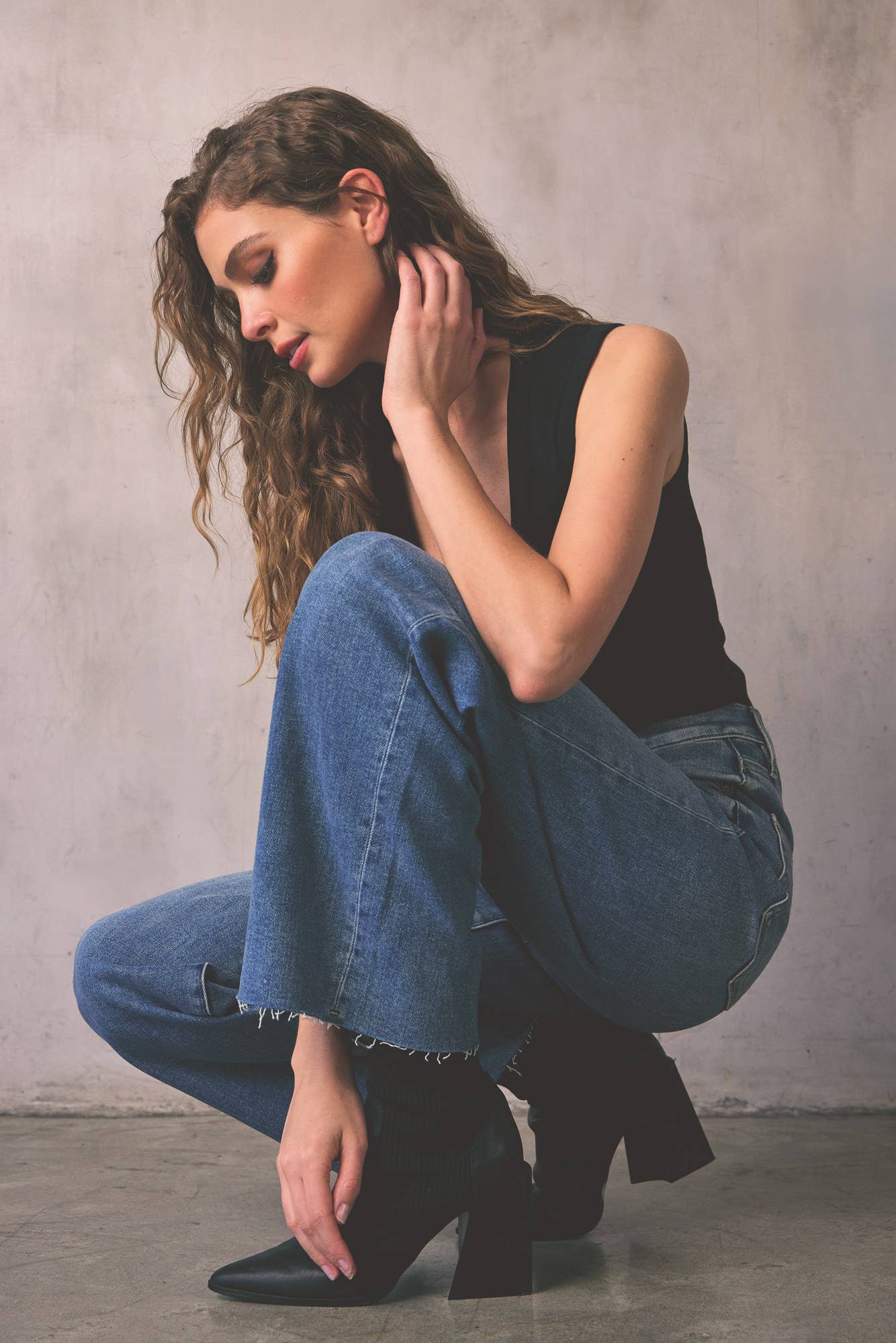 Medium Dark Clean Stretch Jeans