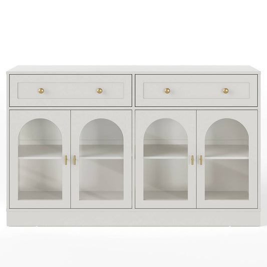 Sideboard Buffet Cabinet with Storage, Wood Coffee Bar Table