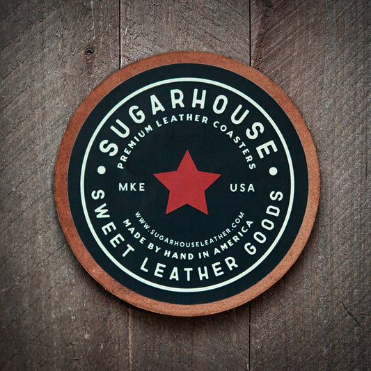 Great Lakes Silhouette Leather Coaster