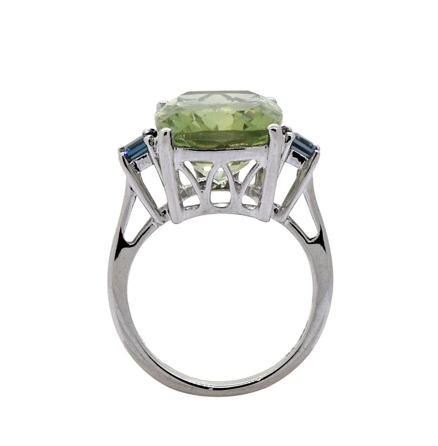Green Amethyst Gemstone Ring