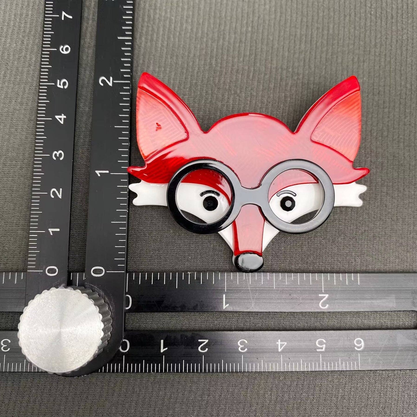 Fox Wearing Glasses Acrylic  Brooch