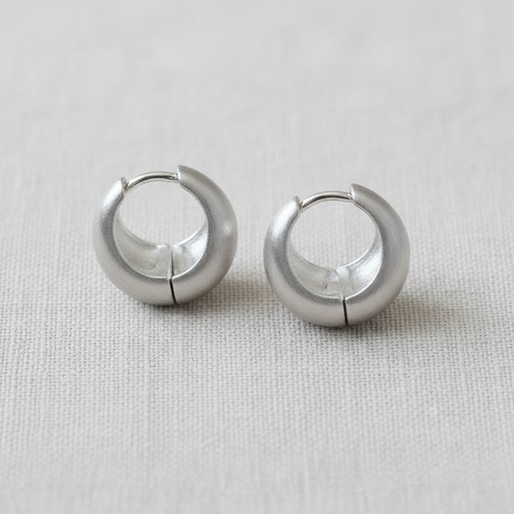 Matte Geometric Hoop Earrings