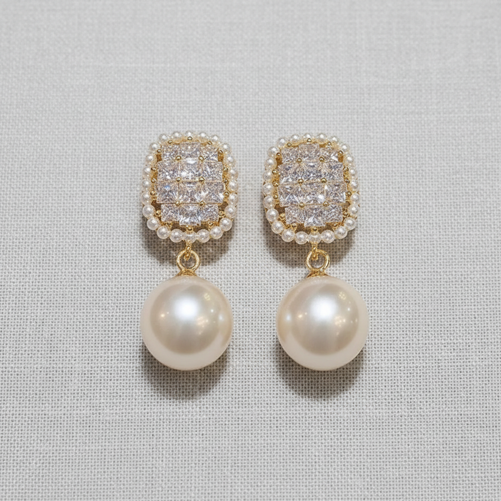 Elegant Pearl Drop Earrings