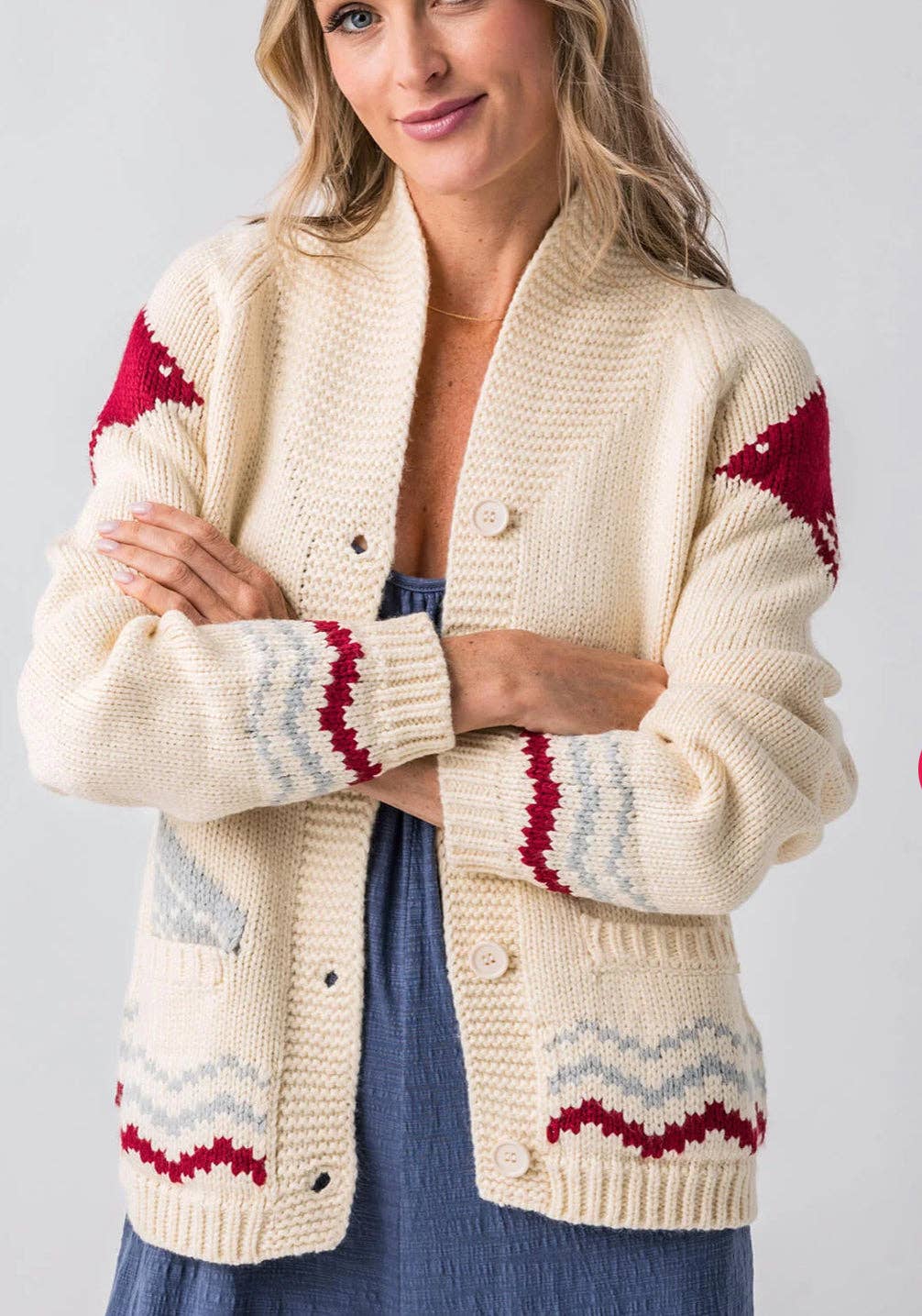 Nantucket Whale & Fish Varsity Cardigan