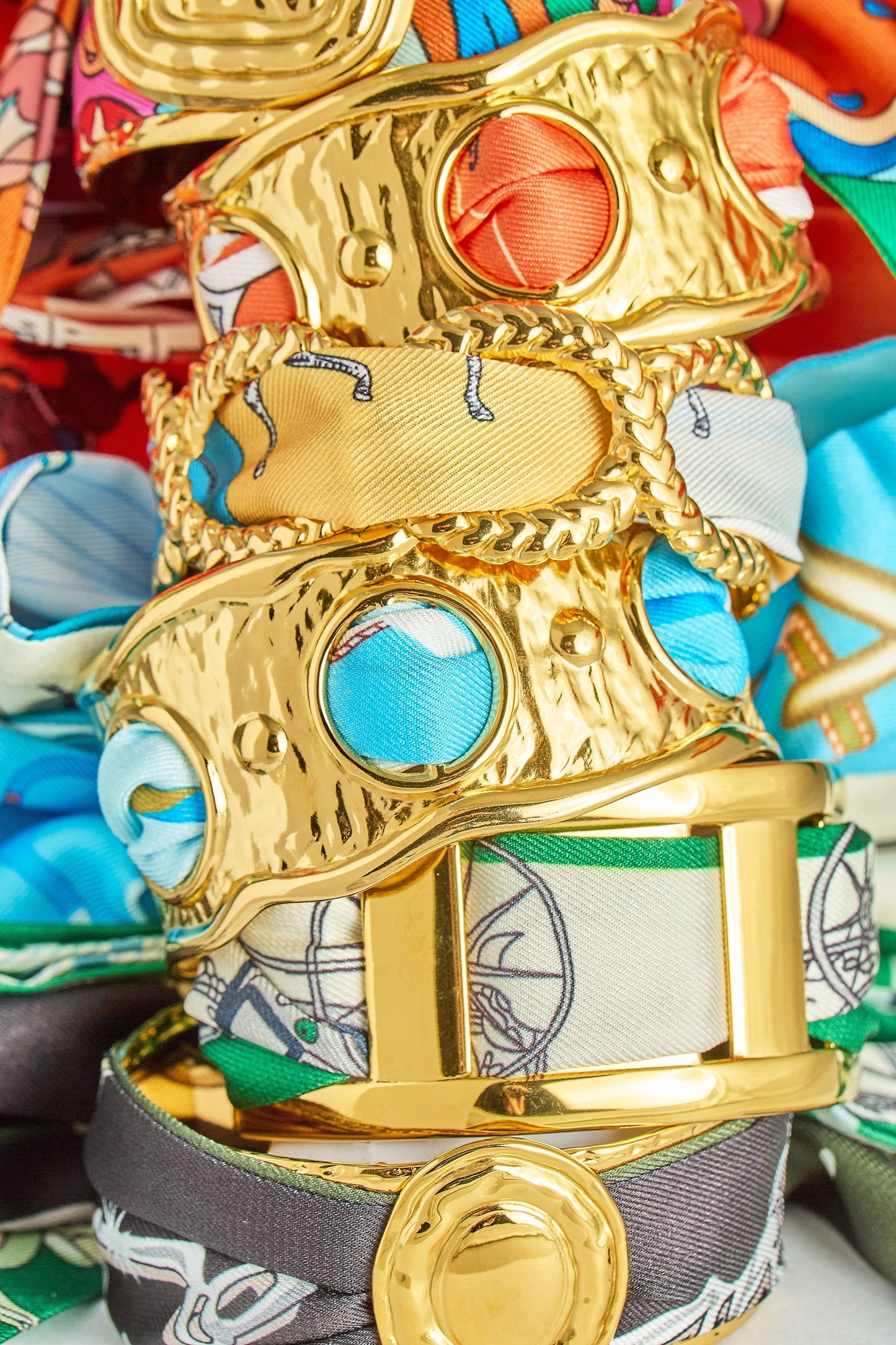 Small Gold Scarf Cuff - Penelope