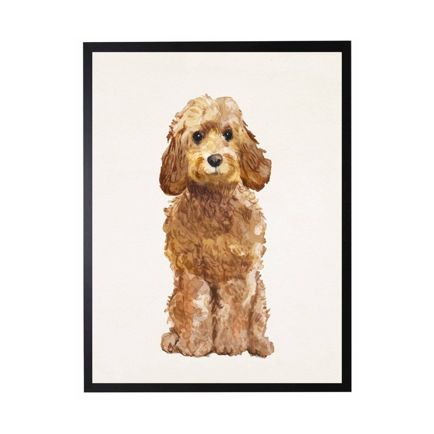 Watercolor Brown Cockapoo CCC