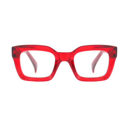 LORENA| Transparent Red | Progressive Blue Light