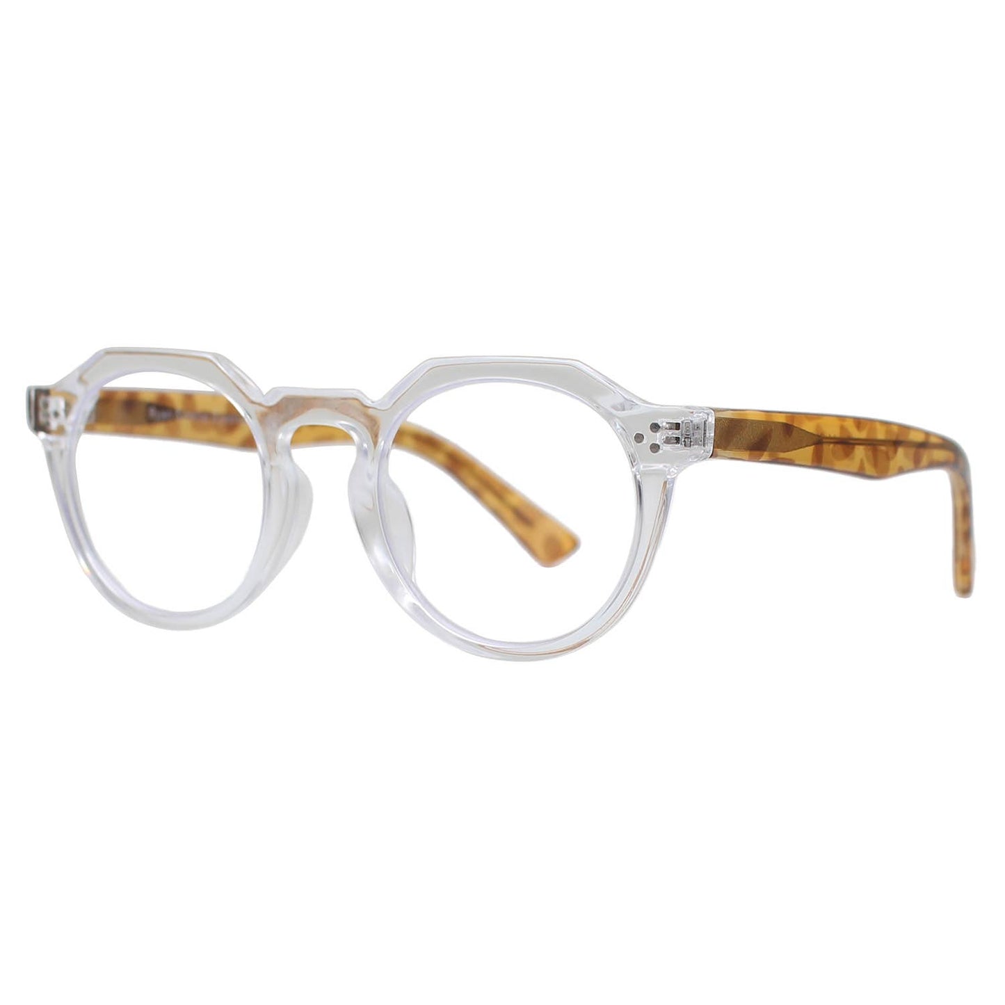 Readers - PARKER | Clear | Light Tortoise Temples | Blue Light