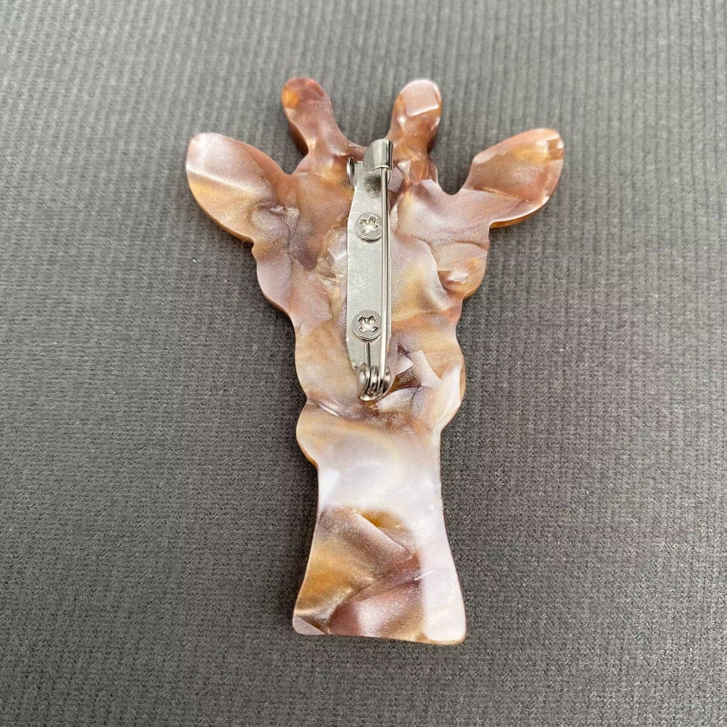 Giraffe's Head Acrylic Brooch