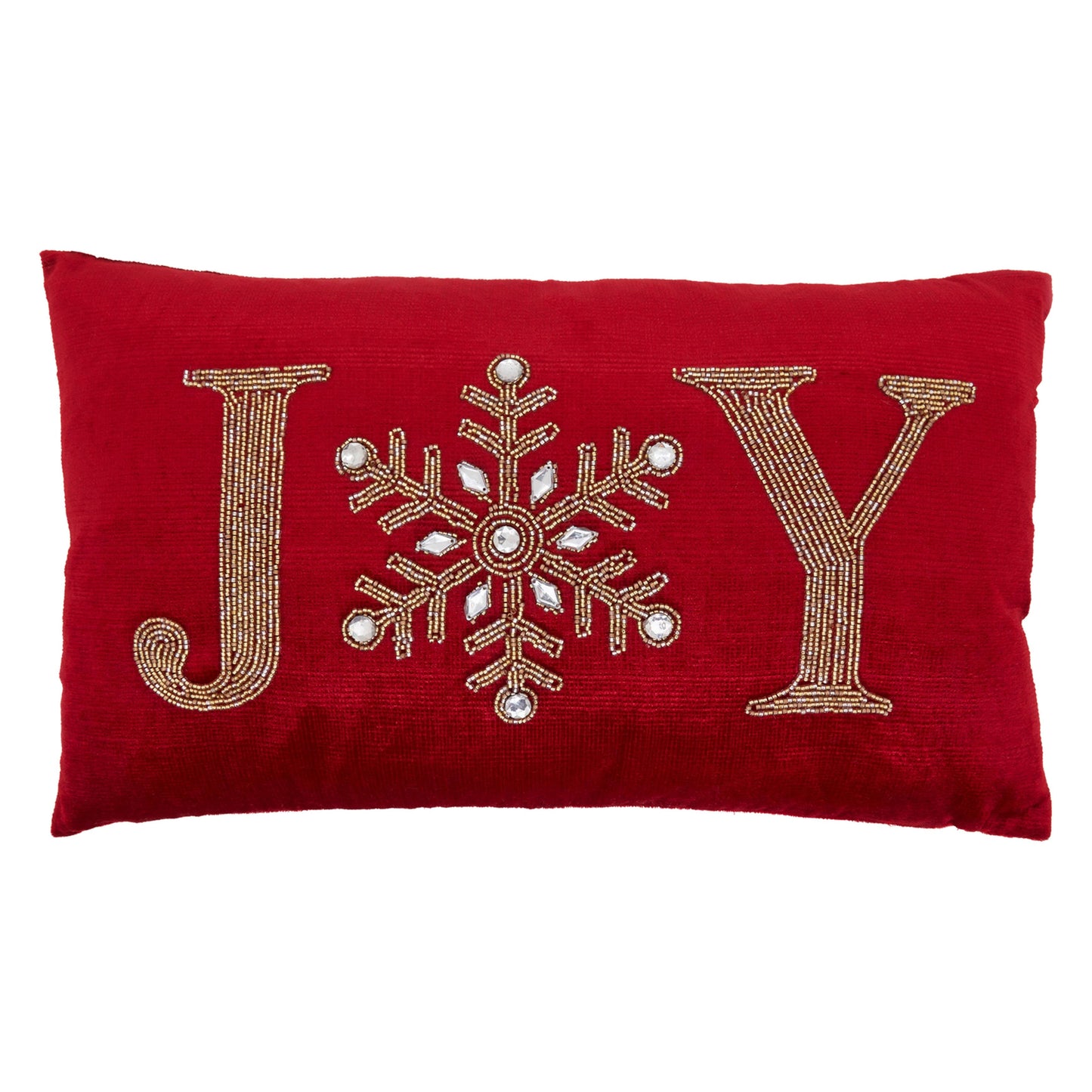 Joy Beaded Throw Pillow