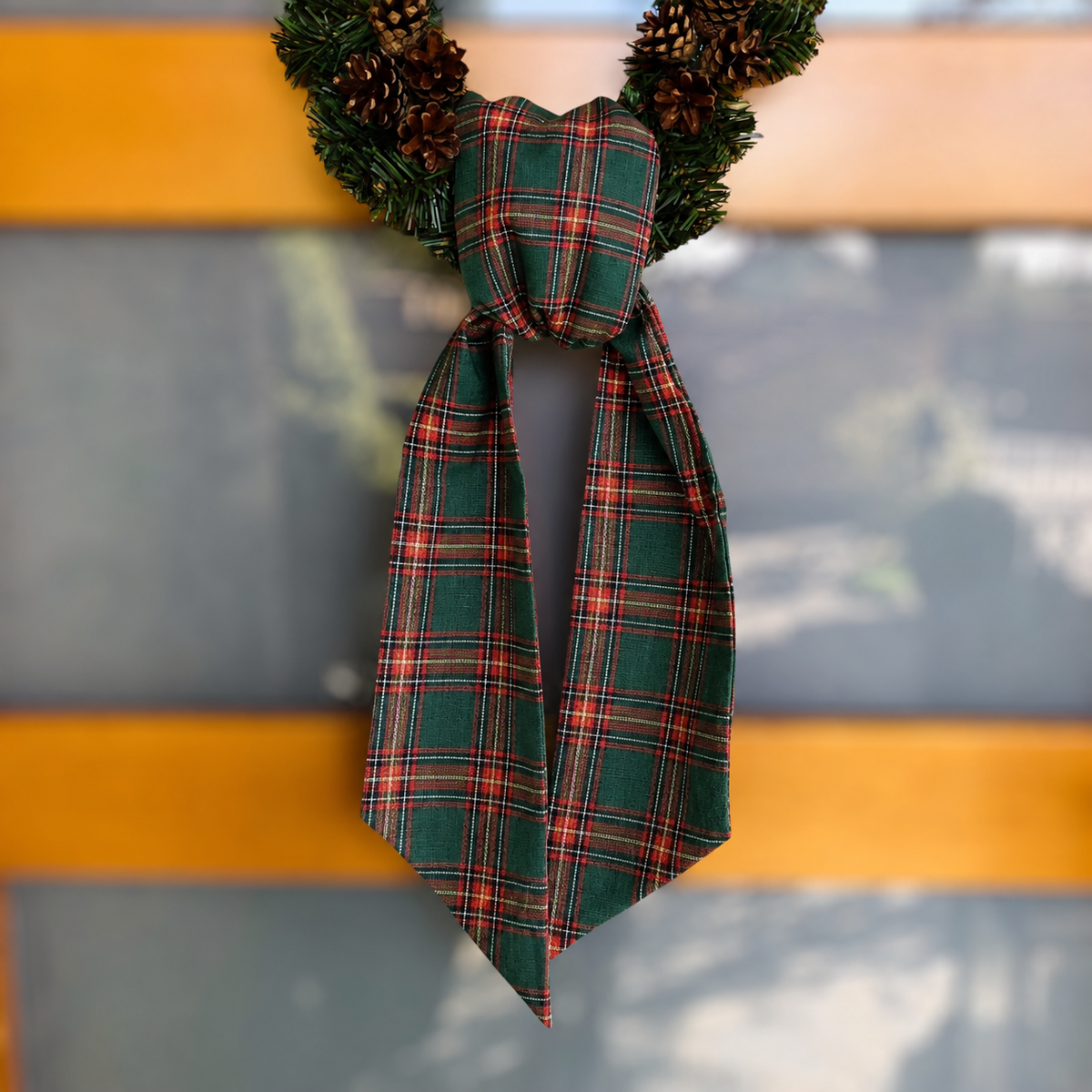 Christmas Holiday Wreath Sash - 100% Cotton Fabric