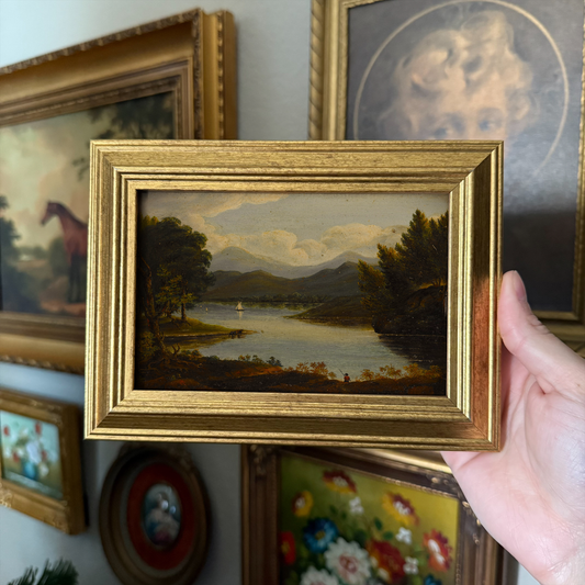 Vintage Style Boat sailing Landscape Art Print Gallery wall