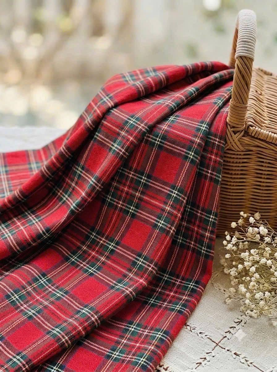 Christmas Holiday Wreath Sash - 100% Cotton Fabric