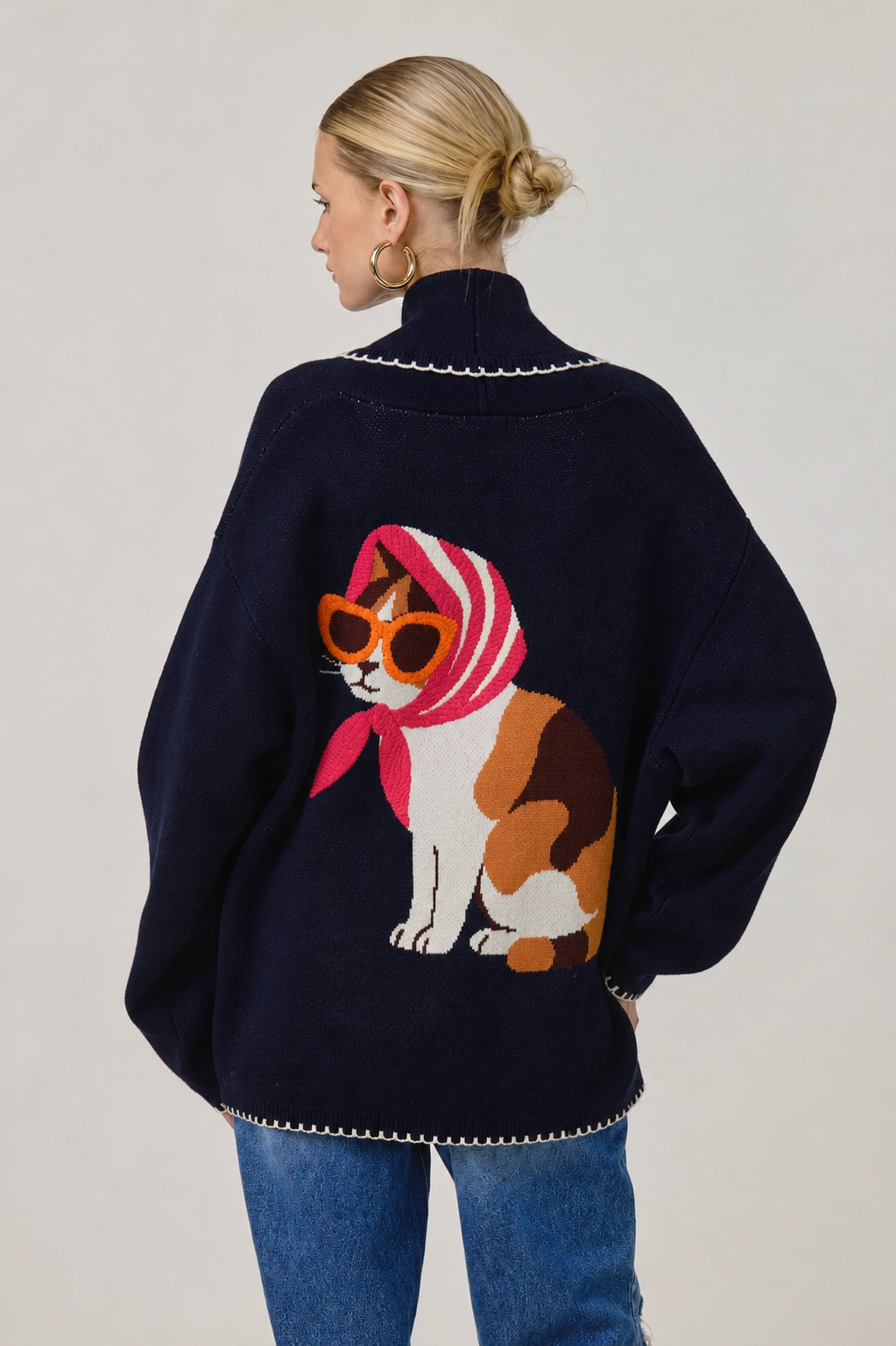 Coco Chic Cardigan in Navy