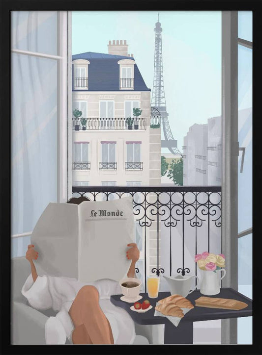 "Paris Balcony" Framed Print Wall Art