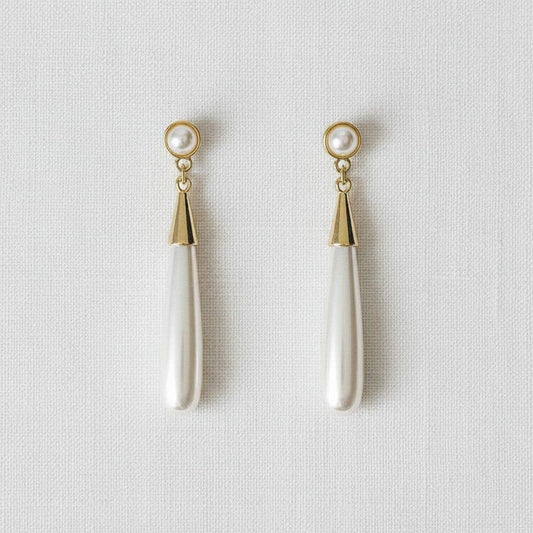 Elegant Water Drop Pearl Earrings