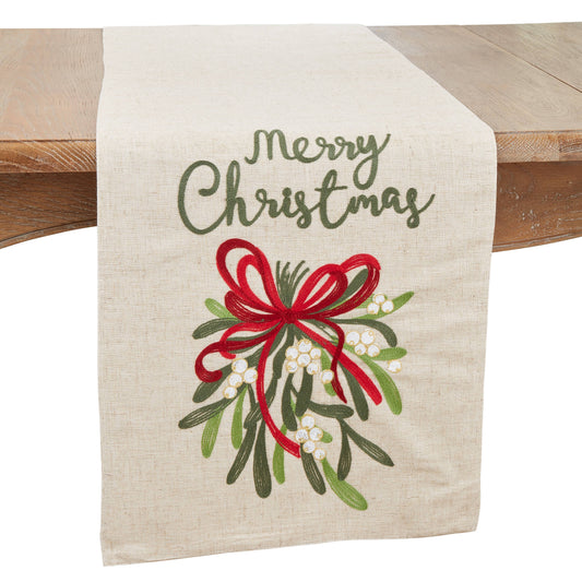 Merry Christmas Ribbon Runner