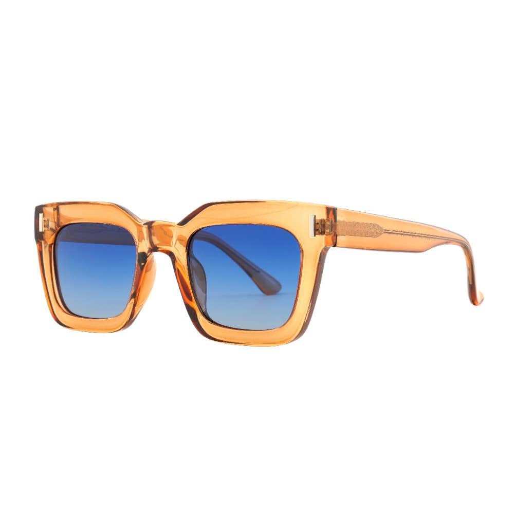 Sunglasses - RYE | Transparent Tan |  Blue Lens