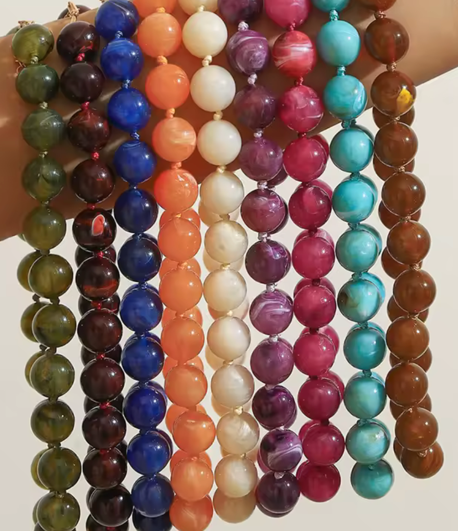 Été Beads Beaded Necklace with PVD sailor Clasp