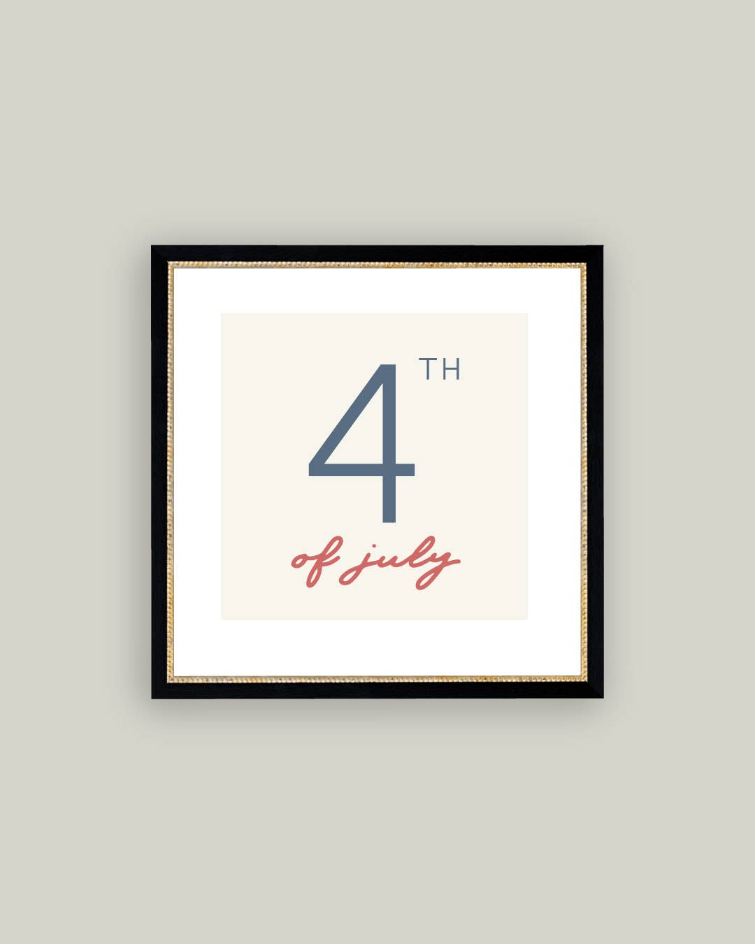 4th Of July Framed Antique Art