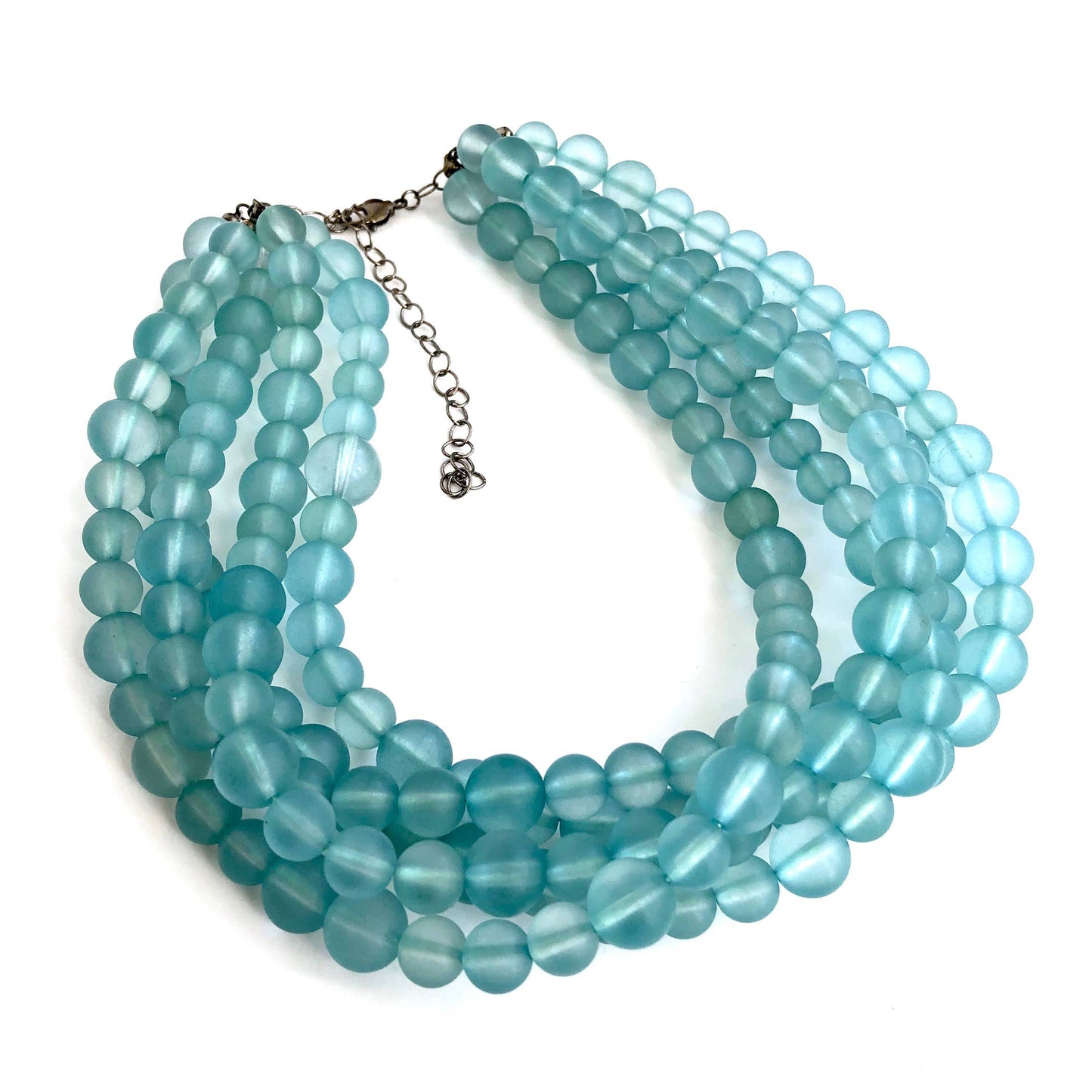 Teal Frosted Chunky Sylvie Necklace