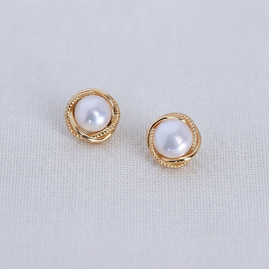 Assorted Character Freshwater Pearl Stud Earrings