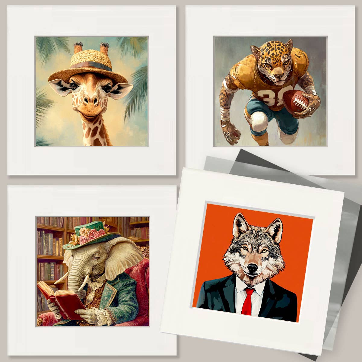 Hip Fox Smoking Joint - Hippie Animals Art Print - 8"x10" Artwork
