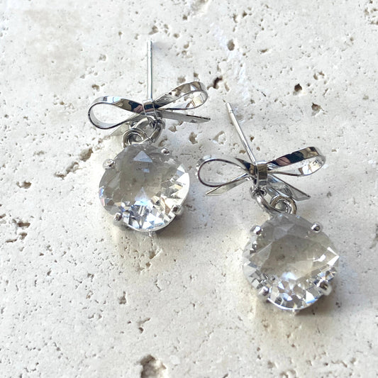 Bow earrings stud post ribbon earrings trendy jewelry charm
