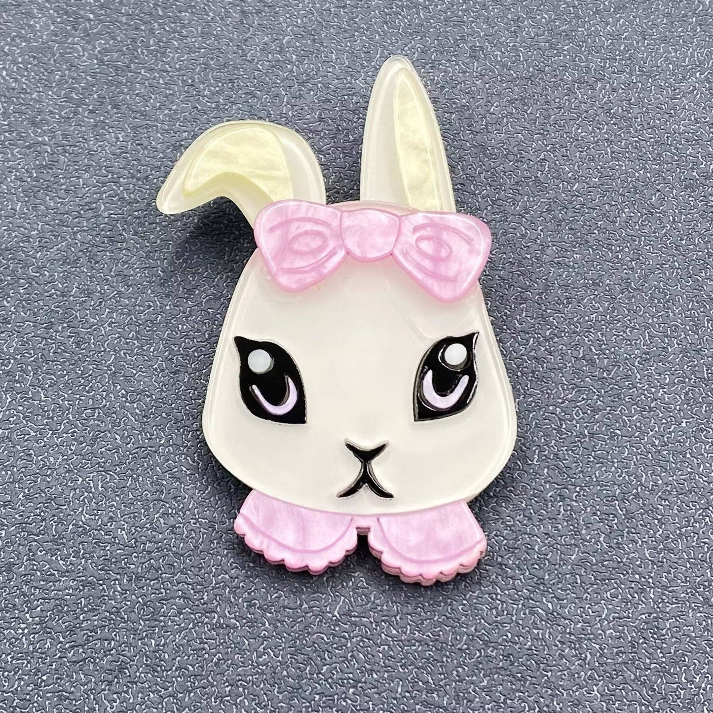 Cartoon Rabbit Acrylic Brooch