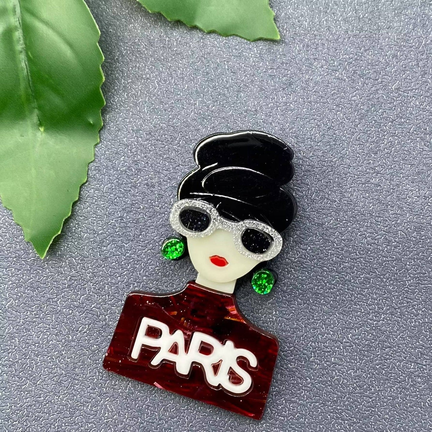 Modern Girl Acrylic Brooch