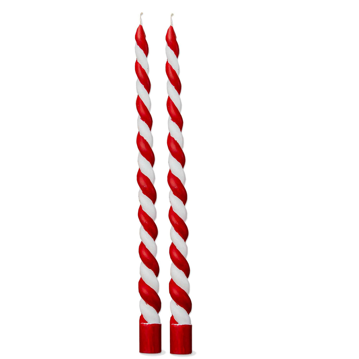 Christmas Twist Tapers Set of 2 RedParaffin Wax Everyday