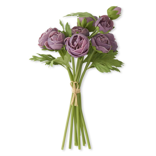 15" Purple Ranunculus Bundle 10 Stems