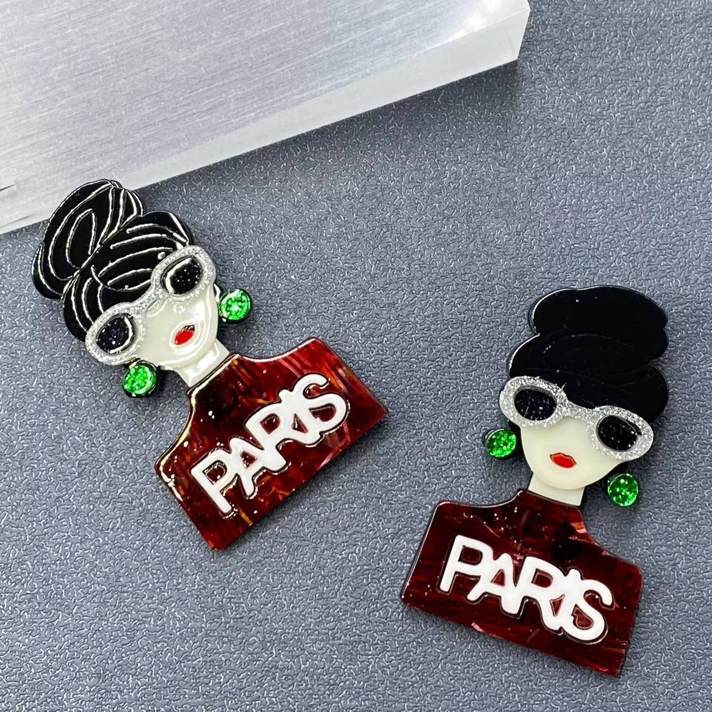 Modern Girl Acrylic Brooch