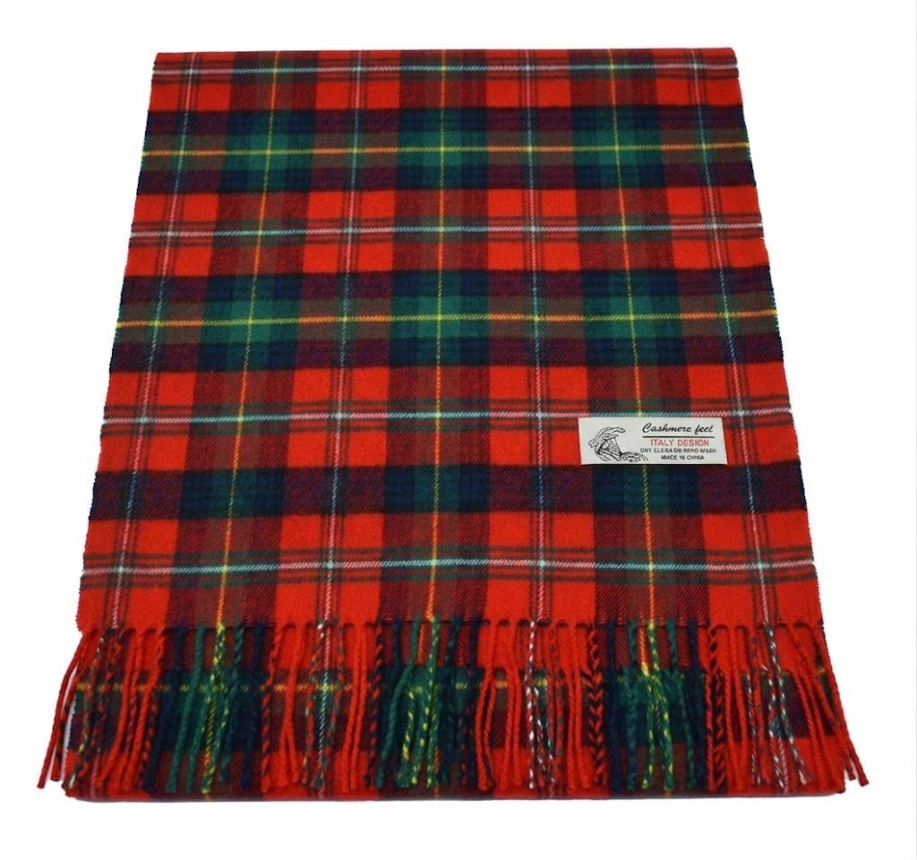 Soft Cashmere Feel Scottish-Style Plaid Winter Muffler Scarf