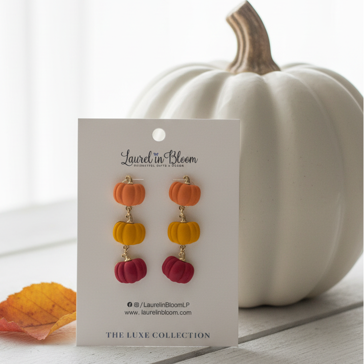 Heirloom Harvest Pumpkin Drop Earrings