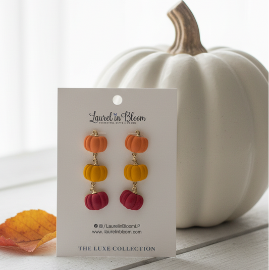 Heirloom Harvest Pumpkin Drop Earrings